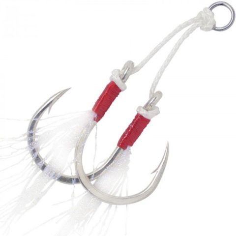 This ready-to-use VMC Jigging Assist Hook is the right hook for jigging and light jigging techniques. The exclusive Barbarian shape allows for an excellent resistance to bending.