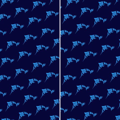 Bob Marlin Face Shield Blue Logo